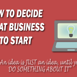 How to decide what business to start. A picture of a laptop with a light-bulb on the screen.