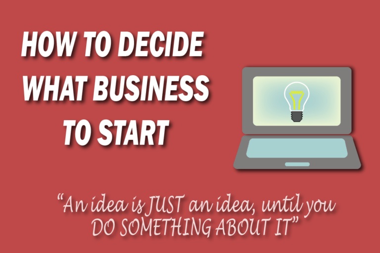 How to decide what business to start. A picture of a laptop with a light-bulb on the screen.