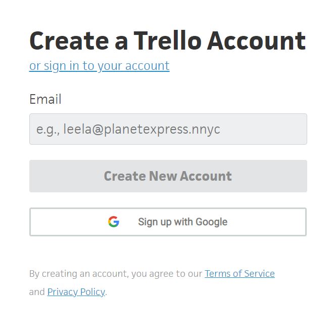 Create a Trello Account