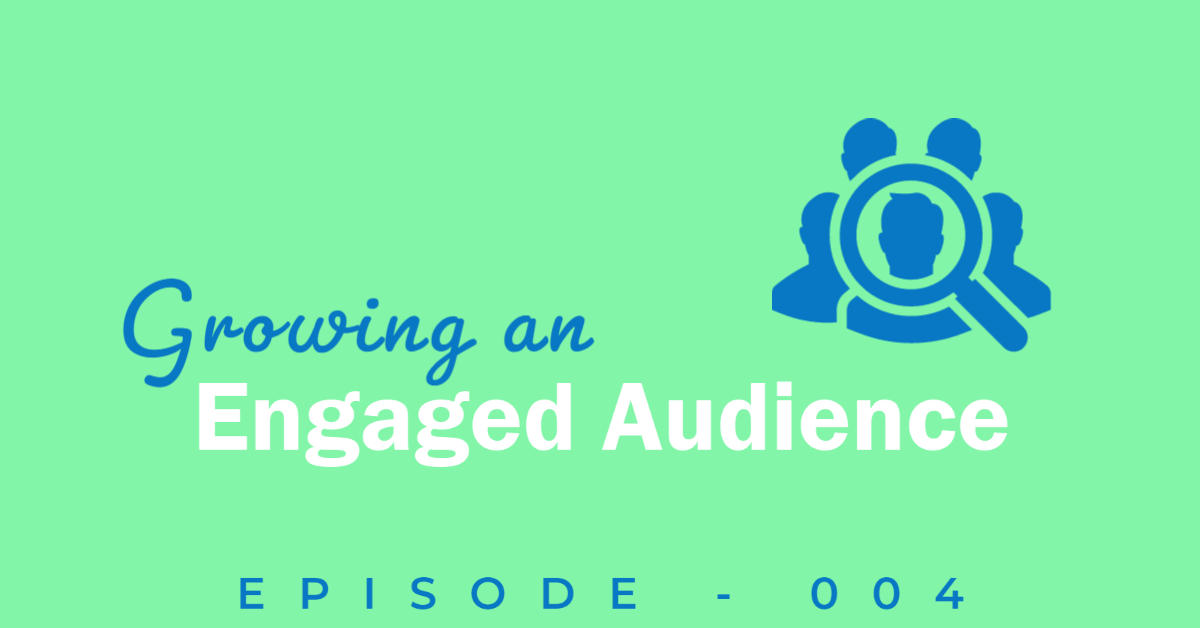 Title of podcast with clipart image people with a magnifying glass on the 'audience'