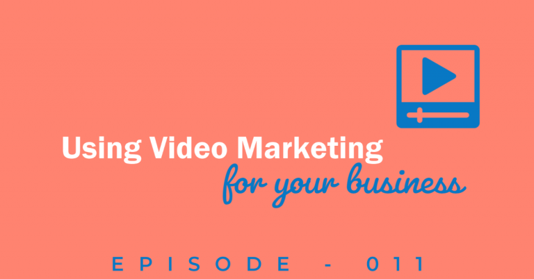 Title of Podcast episode with video clipart image to represent video marketing