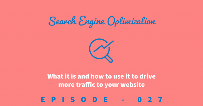 Title for episode 27 of the nine-five podcast. What is is search engine optimization with a magnifying glass with a rising chart