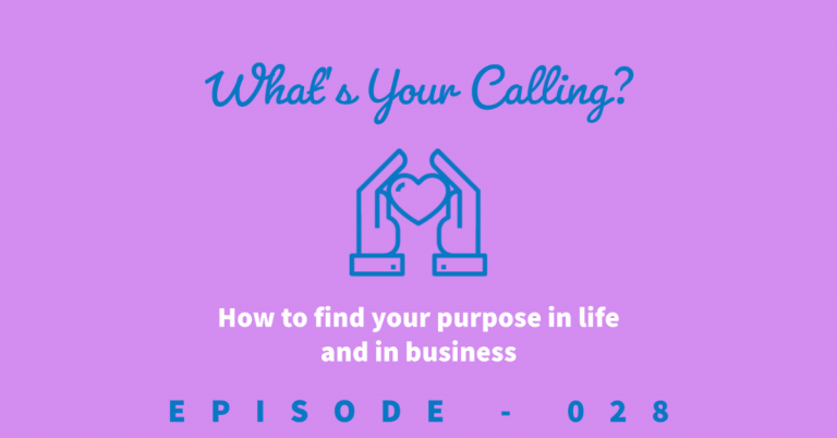 Title of the podcast episode, what's your calling. Image of two hand holding a heart.