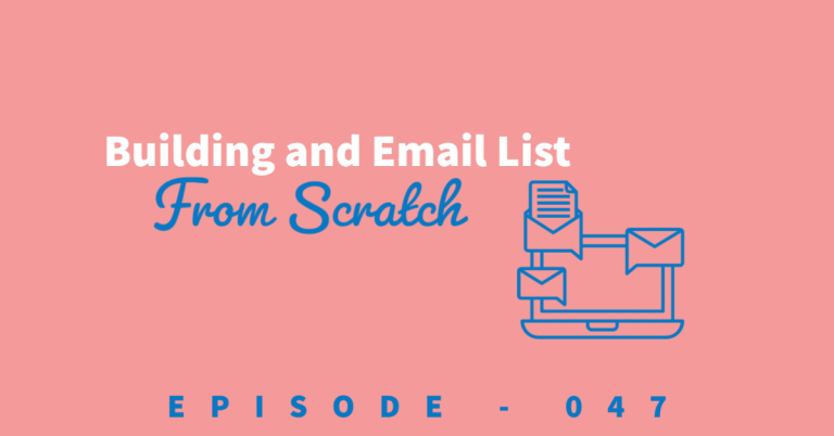 Building an email list from scratch with a blue clipart image of a laptop and email notifications all around it.