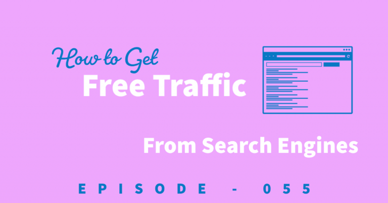 How to gain free traffic from search engines with a image of a web browser on a purple background