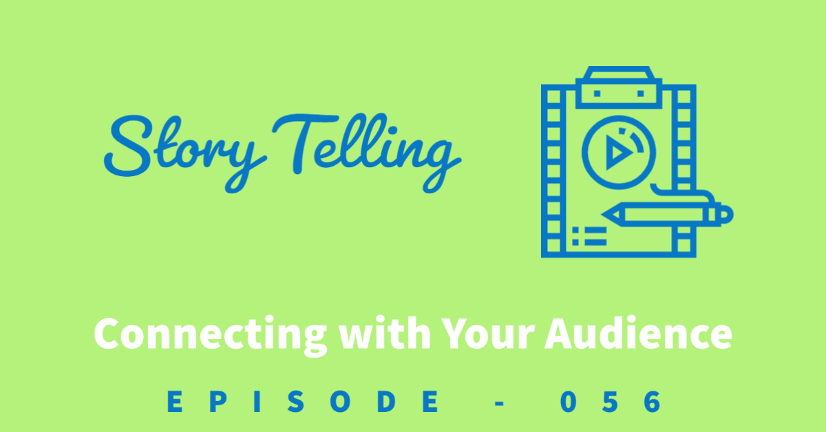 How to connect with your audience through story telling. Clip art image with a clipboard, a pencil, and play button in the middle.