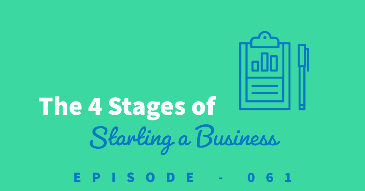 An image of a clipboard with a pen for noting the 4 stages of starting a business