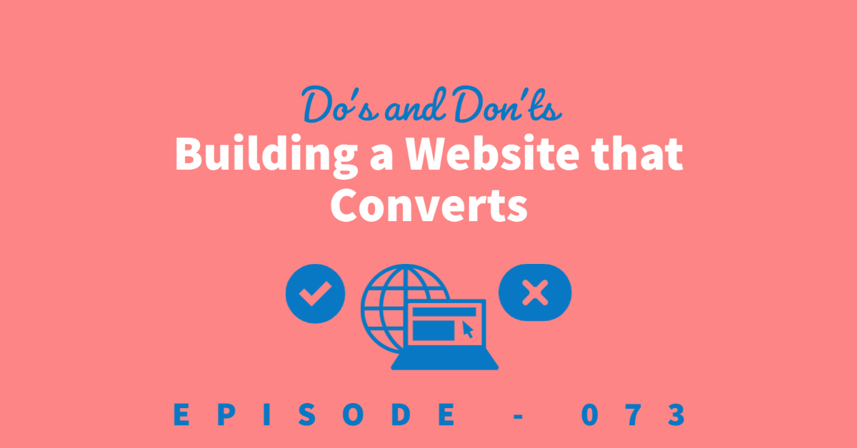 Check mark and x to represent what to do and not to do for creating a website that converts into sales