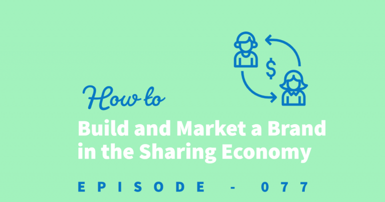 Image of two people exchanging money in a sharing economy. How to market and build a brand with a peer to peer business.