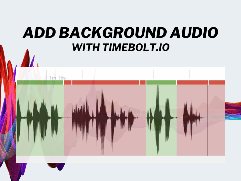 Add Music to recordings with Timebolt in one click.