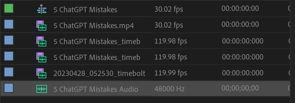 Additional audio track from editing audio clip in Adobe Audition.