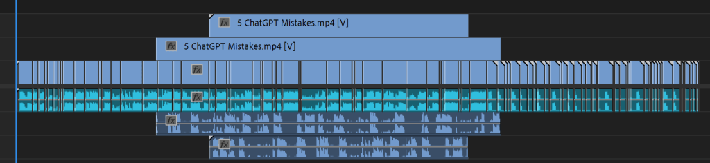 Replace the original audio file associated with your master video track, with the newly edit and cut audio file in Premiere Pro.